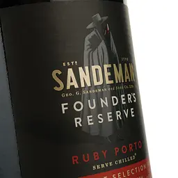 Вино портвейн Sandeman Porto Founders Reserve, червоне, солодке, 20%, 0,75 л - мініатюра 3