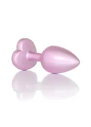 Анальна пробка - Jewellery Pearl Pink Heart Plug Clear S
