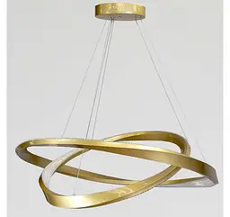 Світлодіодна люстра підвісна Artlight YDH2200/80+60GD з двома золотими кільцями, 80W - мініатюра 2