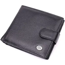 Чоловічий трендовий гаманець із натуральної шкіри ST Leather 22553 чорний - мініатюра 4