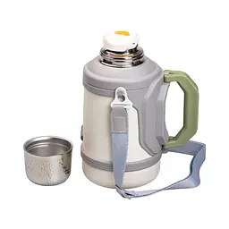 Термос для туризму Vacuum Cup 1,5 л з фліп кришкою та складаними ручками, сірий Yiwu HP-14-21W - мініатюра 15