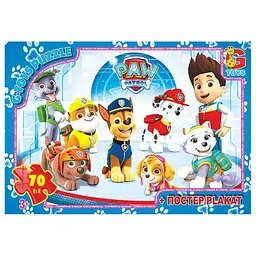 Дитячий пазл Щенячий патруль G-Toys PW0884 постер, 70 елементів
