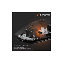 Мишка GamePro Genesis Spider Wireless/Bluetooth/USB Black (GM870B) - мініатюра 7