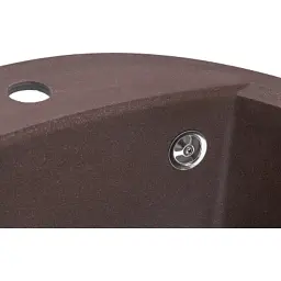 Мийка кухонна GRANADO RONDA marron з сифоном (470*490mm.) (gr2206) - мініатюра 6