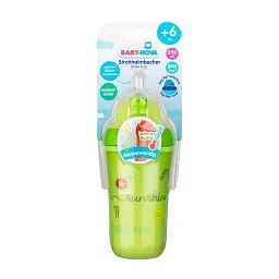 Термочашка з трубочкою Baby-Nova зелена 250 мл (3965432) - мініатюра 2
