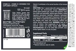 Вітаміни Scitec Nutrition Vitamin D3 250 капсул - мініатюра 2