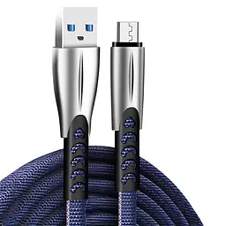 Кабель ColorWay USB - micro USB (M/M), 2.4 А, 1 м, Синій (CW-CBUM011-BL)