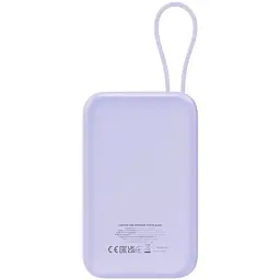 Батарея універсальна Canyon 10000mAh OnPower 101 PD/22.5W built-in cable Purple (CNS-CPB101PU) - мініатюра 4