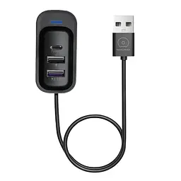 USB-хаб WUW-C245 3-in-1 USB-A to 2 USB-A, USB-C Black