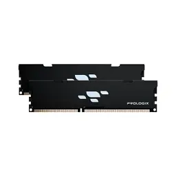 Пам'ять 16Gb x 2 (32Gb Kit) DDR4, 3200 MHz, Prologix, Black, 16-20-20, 1.35V, з радіатором (PRO32GB3200B4K)