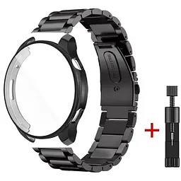 Комплект Tamister для годинника Xiaomi Watch S1 Active чорний (чохол + ремінець Rolex design 22 мм)