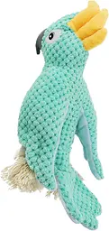 М'яка іграшка для собак Fuzzy - Bird Dog Squeaky Toy з мотузками і пищалкою, бірюзова - мініатюра 4