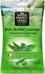 Еденці від застуди Swiss Energy Herbal Lozenges Bag 20 herbs + Eucalyptus and Menthol 12 шт. м'ята