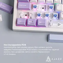 Клавіатура Ajazz AK650 Flying Fish Switch Purple (AK650-FF-PWB) - мініатюра 11