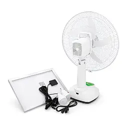 Вентилятор GDTIMES GD 8069LI-14, 14", Solar+ вбудований акумулятор, 2*USB лампочки, Box - мініатюра 3