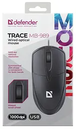 Миша Defender Trace MB-989 чорний (52989) (7153545) - мініатюра 4