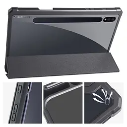 Чохол TPUCristal SlimTPU Spen holder Samsung Galaxy Tab S9+/S9+ FE/S10+ 12.4 Чорний - мініатюра 3