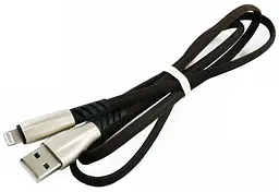 Кабель Dengos PLS-L-PLSK Flat Lightning Cable 1m Black