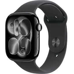 Смарт-годинник Apple Watch Series 11 GPS 42mm Jet Black Alu. Case w. Black S. Band - S/M (MEQT4)