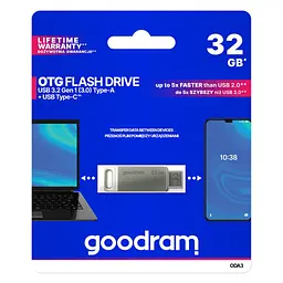 USB флеш накопичувач Goodram 32GB ODA3 Silver USB 3.0 / Type-C (ODA3-0320S0R11) - мініатюра 5