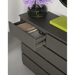 Комод в спальню MebelStar Нео 8Ш 120x43x98 см Антрацит (MBS-1097) - мініатюра 3