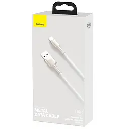 Дата кабель Baseus Cafule Metal USB to Type-C 66W (1m) (CAKF00010) White - мініатюра 5