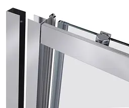 Душові двері в нішу Qtap Taurus CRM209-1.C6 90-100x200 см, скло Clear 6 мм, покриття CalcLess (TAUCRM2091C6) - мініатюра 2
