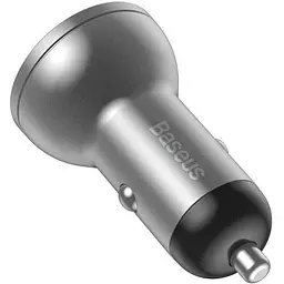 Автомобільний зарядний пристрій Baseus Digital Display Dual USB 4.8 A Car Charger 24 W Silver CCBX-0S  - мініатюра 3