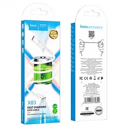 Кабель Hoco X83 Micro Victory charging data cable White - мініатюра 2