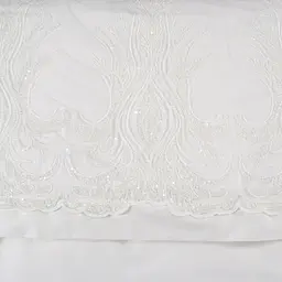 Набір постільної білизни з мереживом та покривалом піке Dantela Vita - Mira Bella krem кремовий євро - мініатюра 9