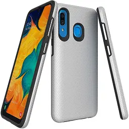 Чохол-накладка Toto Triangle TPU+PC Case Samsung Galaxy A20/A30 Silver - мініатюра 2