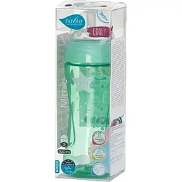 Дитяча пляшечка Nuvita 6052 Mimic Cool антиколікова 4+ 330 мл зелена NV6052GREEN - мініатюра 3
