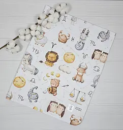 Пелюшка дитяча багаторазова непромокальна a.l.babybox Зодіак 80x100 см (NV 18154160)