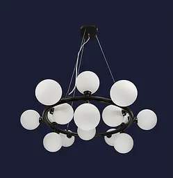 Люстра молекула кільце з кулями Levistella 761J2029-15 BK+WH - мініатюра 2