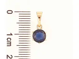 Кулон Xuping Позолота 18K «Синій фіаніт, ø 6мм» для ланцюжка до 5мм (262364) - мініатюра 2