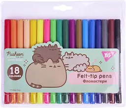 Фломастери "Yes" 18кольор. "Pusheen" №650570 - мініатюра 1