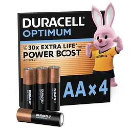 Батарейка Duracell Optimum AA лужні 4 шт. в упаковці (5015595) - мініатюра 2