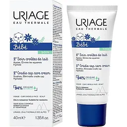 Дитячий регулювальний крем Uriage Bebe Cradle Cap Skincare від молочних скоринок 40 мл