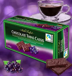 Шоколадні цукерки Maitre Truffout Chocolate Thins Cassis 200г - мініатюра 6