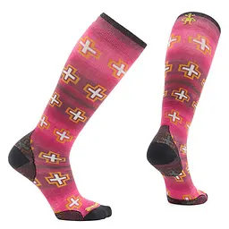 Шкарпетки жіночі Smartwool Women's Ski Zero Cushion Paths Crossed Print OTC 38-41 Темно-рожевий - мініатюра 2