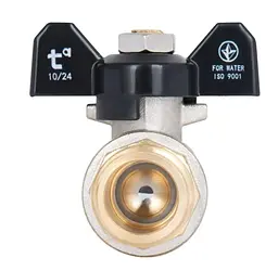 Кран кульовий Thermo Alliance Base 1/2" ВЗ прямий, PN40, метелик SD607W15 - мініатюра 6