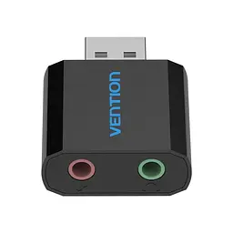 Звукова плата Vention Audio USB 2х3,5mm jack Metal (VAB-S17-B) - мініатюра 4