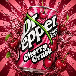 Газований напій Dr Pepper Cherry Crush Zero Sugar 330 мл - мініатюра 2