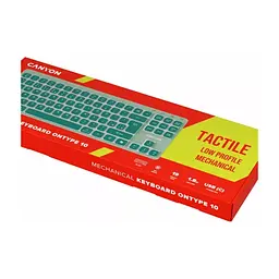 Клавіатура Canyon OnType 10 TKL Mechanical Silent Low-profile USB UA Green (CNS-HKB10GR) - мініатюра 5