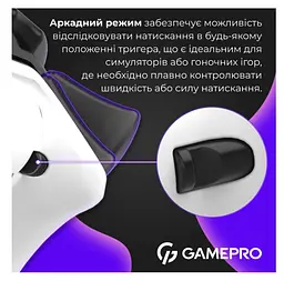 Геймпад Bluetooth джойстик GamePro GPS-13W Bluetooth 5.3/USB (PC/iOS/Android/PS3/PS4) DualShock RGB White - мініатюра 5
