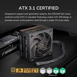 Блок живлення Cougar GLE 1000 1000W 80 Plus Gold Modular (GLE1000) - мініатюра 9