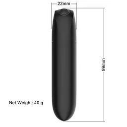 Міні-вібратор B - Series Magic Powerful Bullet, 10 см (чорний) - мініатюра 2