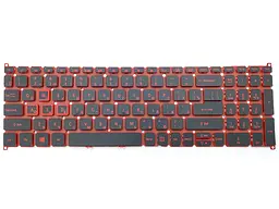 Клавіатура для ACER SP515-51, SP515-51N, SP515-51GN, Nitro NP515-51 (RU Black, RED leter з підсвічуванням) - мініатюра 3