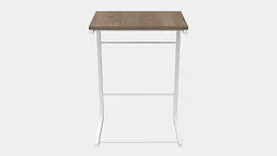 Столик Террі Ferrum-decor 650x440x330 Білий метал ДСП Дуб Сонома Трюфель 16 мм (FRD-104659) - мініатюра 4