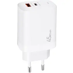 Зарядний пристрій XoKo 1xUSB-C PD45W + 1xUSB QC3.0 GaN white (XK-QC-450) - мініатюра 5